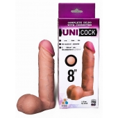 Фаллическая насадка для страпона UNICOCK 8  - 20 см. - LOVETOY (А-Полимер) - купить с доставкой в Одинцово
