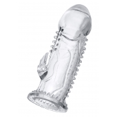 Прозрачная насадка на пенис с шипиками и коготком - 13,5 см. - A-toys - в Одинцово купить с доставкой
