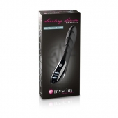 Вибратор с электростимуляцией Sizzling Simon Black Edition - 27 см. - MyStim - купить с доставкой в Одинцово