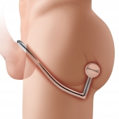 Кольцо на пенис с анальным стимулятором Stainless Steel Anal Hook   Cock Ring - BlueLine - в Одинцово купить с доставкой