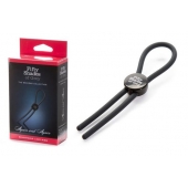 Тёмно-серое эрекционное кольцо с зажимом Again and Again Adjustable Cock Ring - Fifty Shades of Grey - в Одинцово купить с доставкой
