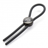 Тёмно-серое эрекционное кольцо с зажимом Again and Again Adjustable Cock Ring - Fifty Shades of Grey - в Одинцово купить с доставкой