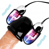 Черная стимулирующая насадка для головки полового члена Multi Speed Vibrating Penis Head Teaser - XR Brands - в Одинцово купить с доставкой
