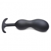 Черный массажер простаты с утяжелителями Premium Silicone Weighted Prostate Plug XL - 20,8 см. - XR Brands - в Одинцово купить с доставкой