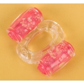 Прозрачное виброкольцо с двумя вибропульками - Toyfa Basic - в Одинцово купить с доставкой