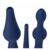 Набор из 3 универсальных насадок для анального душа Universal 3 Piece Silicone Enema Attachment Set - XR Brands - купить с доставкой в Одинцово