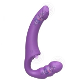 Фиолетовый безремневой страпон Straples Strap-On Dildo - Erokay - купить с доставкой в Одинцово