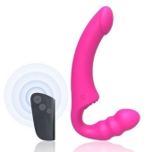 Розовый безремневой страпон Straples Strap-On Dildo - Erokay - купить с доставкой в Одинцово