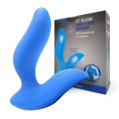 Синий вибромассажер простаты 3,5’’ Curve P-spot Massager - 12 см. - Erokay - в Одинцово купить с доставкой