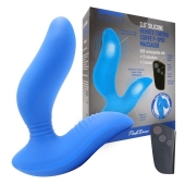 Синий вибромассажер простаты 3,5’’ Remote Control Curve P-spot Massager - 12 см. - Erokay - в Одинцово купить с доставкой