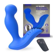 Синий вибромассажер простаты 3,5’’ Remote Control P-spot Massager - 12,5 см. - Erokay - в Одинцово купить с доставкой