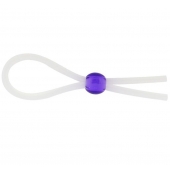 Прозрачное лассо с фиолетовой бусиной SILICONE COCK RING WITH BEAD LAVENDER - NMC - в Одинцово купить с доставкой