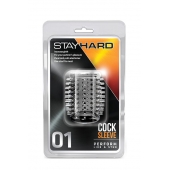 Прозрачная насадка с шипами STAY HARD COCK SLEEVE 01 CLEAR - Blush Novelties - в Одинцово купить с доставкой