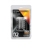 Прозрачная насадка на пенис с шишечками STAY HARD COCK SLEEVE 02 CLEAR - Blush Novelties - в Одинцово купить с доставкой
