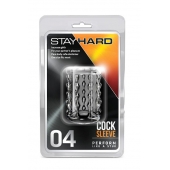 Прозрачная насадка с бороздками STAY HARD COCK SLEEVE 04 CLEAR - Blush Novelties - в Одинцово купить с доставкой