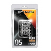 Прозрачная насадка с капельками STAY HARD COCK SLEEVE 05 CLEAR - Blush Novelties - в Одинцово купить с доставкой