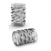 Прозрачная насадка с объёмными чёрточками STAY HARD COCK SLEEVE 06 CLEAR - Blush Novelties - в Одинцово купить с доставкой