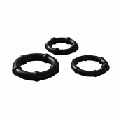 Набор из 3 черных эрекционных колец Babooom Ring Set - Adrien Lastic - в Одинцово купить с доставкой
