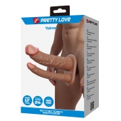 Реалистичная полая насадка на член для двойного проникновения Yairon - 17,5 см. - Baile - купить с доставкой в Одинцово