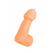 Оранжевая свеча в форме пениса - 47 гр. - Pecado - купить с доставкой в Одинцово