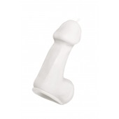 Белая свеча в форме пениса - 47 гр. - Pecado - купить с доставкой в Одинцово