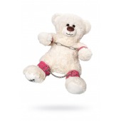 Бондажный набор: белый мишка с розовыми оковами и наручниками - Pecado - купить с доставкой в Одинцово