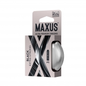 Черные утолщенные презервативы MAXUS Extra Strong с железным кейсом - 3 шт. - Maxus - купить с доставкой в Одинцово