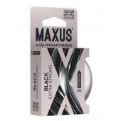 Черные утолщенные презервативы MAXUS Extra Strong с железным кейсом - 3 шт. - Maxus - купить с доставкой в Одинцово