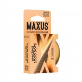 Точечные презервативы MAXUS 2000 Amazing Dots с железным кейсом - 3 шт. - Maxus - купить с доставкой в Одинцово