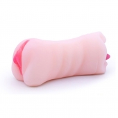 Телесный двусторонний мастурбатор - вагина и ротик - Boys of Toys - в Одинцово купить с доставкой