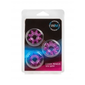 Набор из 3 лиловых эрекционных колец различной формы - Erowoman-Eroman - в Одинцово купить с доставкой