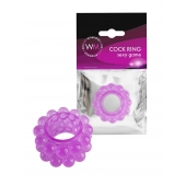 Лиловое эрекционное кольцо с 2 рядами стимулирующих шариков - Erowoman-Eroman - в Одинцово купить с доставкой