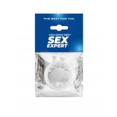 Эрекционное кольцо со стимулирующими шариками сверху и снизу - Sex Expert - в Одинцово купить с доставкой