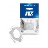Эластичное эрекционное кольцо с 3 шариками и шипами - Sex Expert - в Одинцово купить с доставкой