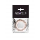 Эрекционное кольцо с бежевыми «ресничками» - Sextaz - в Одинцово купить с доставкой