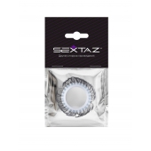 Эластичное эрекционное колечко с черными «ресничками» - Sextaz - в Одинцово купить с доставкой