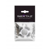 Эластичное кольцо с «ресничками» и 4 шариками - Sextaz - в Одинцово купить с доставкой