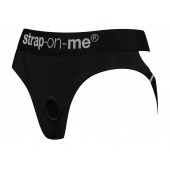 Черные трусики для насадок Heroine Lingerie Harness - size XL - Strap-on-me - купить с доставкой в Одинцово