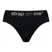 Черные трусики для насадок Heroine Lingerie Harness - size XL - Strap-on-me - купить с доставкой в Одинцово