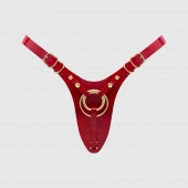 Красный пояс для фиксации насадок Strap-On-Me Leatherette Harness Fabulous - Strap-on-me - купить с доставкой в Одинцово