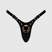 Черный пояс для фиксации насадок Strap-On-Me Leatherette Harness Fabulous - Strap-on-me - купить с доставкой в Одинцово