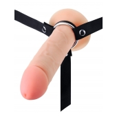 Мужской полый страпон на регулируемых ремешках - 22 см. - Sex Expert - купить с доставкой в Одинцово