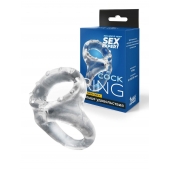 Прозрачное двойное эрекционное кольцо - Sex Expert - в Одинцово купить с доставкой