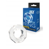 Прозрачное эрекционное кольцо в форме гайки - Sex Expert - в Одинцово купить с доставкой
