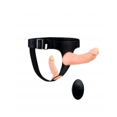 Женский страпон с 2 насадками, вибрацией и пультом ДУ - Erowoman-Eroman - купить с доставкой в Одинцово