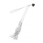 Белая кожаная плеть - 50 см. - Pecado - купить с доставкой в Одинцово