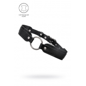 Черный кожаный чокер-ошейник со скруглёнными углами - Pecado - купить с доставкой в Одинцово