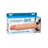 Телесный пустотелый фаллопротез 9’’ Hollow Silicone Strap-On - 24,1 см. - Pipedream - купить с доставкой в Одинцово