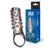 Дымчатая насадка на пенис с выпуклостями - 11 см. - Sex Expert - в Одинцово купить с доставкой