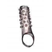 Дымчатая насадка на пенис с выпуклостями - 11 см. - Sex Expert - в Одинцово купить с доставкой